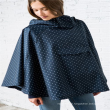 Black And White Rain Cape Poncho